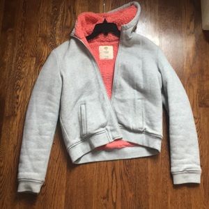 Gray Zip Up Hoodie (Kids XL, adult XS)